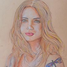 Mi Proyecto del curso: Ilustración con pastel y lápices de colores - Ana de Armas. Painting project by Yanuly Sanson - 02.09.2020