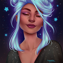 Moonlight. Portrait Drawing project by Natália Dias - 02.10.2020