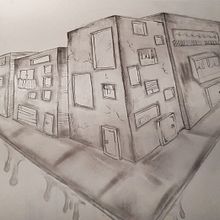 PUNTOS DE FUGA. Drawing, Pencil Drawing, Artistic Drawing, and Realistic Drawing project by alma_chaguacedac - 02.11.2020