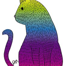 Gatos . Drawing, and Traditional illustration project by Daniela Rozo Mora - 08.17.2016