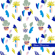 Cactus life. Botanical Illustration, Digital Illustration, and Fashion Design project by Yana Strunina - 02.12.2020