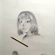 Rostro Femenino + Detalles del Rostro. Un progetto di Disegno artistico, Disegno di ritratti e Disegno realistico di Natalia Osuna Pérez - 12.02.2020