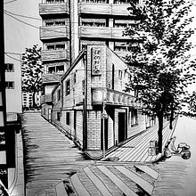 Perspectivas tinta. Drawing project by Nika Kishtanova - 02.13.2020