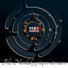 Gráfica navideña para El Centro de Emergencias Madrid 112. Un proyecto de Diseño de carteles de javier de la calle hernandez - 20.12.2019