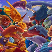 Dinosaucers. Digital Illustration project by Luis Roberto Ramírez Cruz - 02.05.2020