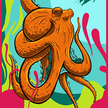 Mi Proyecto del curso: Ilustración vectorial: más volumen y rock and roll . Desen artistic, Ilustrație digitală & Ilustrație vectorială de Alexis Caro Carvajal - 02.15.2020