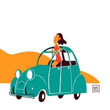 Citröen 2cv. Traditional illustration project by Pedro Meca - 02.17.2020