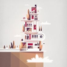 Architecture_01. Architecture, Traditional illustration, Digital Illustration, and Vector Illustration project by Ricardo Polo López - 02.17.2020