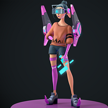 Mi Proyecto del curso: Creación de personajes: del 2D al 3D  . % Nicole Cárdenas tarafından hazırlanan 3D Modelleme projesi - 02.17.2020