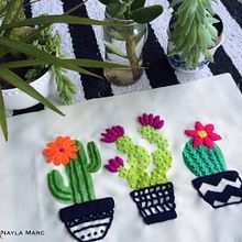 Cactus bordados + sublimación. Un progetto di Ricamo di Nayla Marc - 17.02.2020