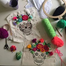 Calavera. Un progetto di Ricamo di Nayla Marc - 17.02.2020