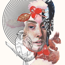 My project in Illustrated Portrait in Watercolor course. Collage, Digital Design, Gouache Painting, Ink Illustration, and Watercolor Painting project by Adiba Mahmoud - 12.09.2020