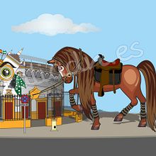 Maestrín (Inspirado en la Plaza de toros de la Real Maestranza de Caballería de Sevilla). Un projet de Conception de personnages 3D de Natalia DN - 18.02.2020