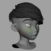 Prueba de deformación facial. Un proyecto de Animación 3D, Animación de personajes y Rigging de Iker J. de los Mozos - 18.02.2020
