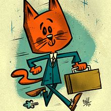 Gato al trabajo!. Traditional illustration, Digital Illustration, and Children's Illustration project by Ed Vill - 02.19.2020