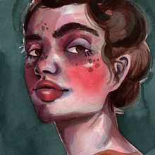 My project in Artistic Portrait with Watercolors course. Un progetto di Illustrazione tradizionale e Pittura ad acquerello di Brunna Mancuso - 19.02.2020