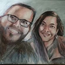 Mi Proyecto del curso: Retrato artístico en acuarela LA CITA Ein Projekt aus dem Bereich Porträtzeichnung von Juan Montalvo Alvarado - 19.02.2020