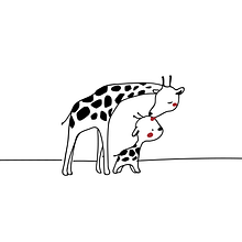 Ilustración infantil jirafas. Un proyecto de Ilustración tradicional, Ilustración digital, Ilustración infantil e Ilustración vectorial de ilustradora - 19.02.2020