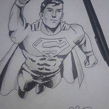 Mi Proyecto del curso: Ilustración para cómics: anatomía de un superhéroes Decici hacer dos fan arts de superman estoy muy agradecido por el curso siento q mejoré bastante aunque aun me falta mejorar ya tengo mas bases para avanzar. Drawing project by Ricardo Velasco - 02.20.2020