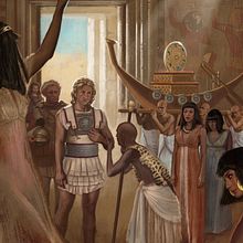 Alejandro Magno en el oasis de Siwa. Un progetto di Illustrazione tradizionale e Illustrazione digitale di Sandra Delgado - 24.02.2015
