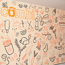 El Combi 'soul food mediterránea' /2014. Un progetto di Interior Design, Interior design, Illustrazione tradizionale e Interior Design di Omar Janaan - 15.11.2014