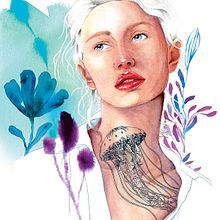 Meu projeto do curso: Retrato ilustrado em aquarela. Un proyecto de  de Jéssica Correia - 24.02.2020