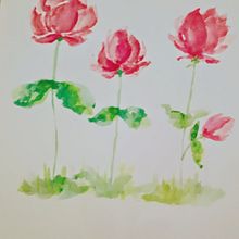 flores. Watercolor Painting project by Angélica Díaz - 02.25.2020