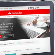 Banco Santander: Portal Web España. Un progetto di Direzione artistica, Design, Graphic design e Web design di Álex G. Mingorance - 01.04.2016