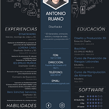 CV. Un proyecto de 3D, Diseño 3D, Diseño de personajes 3D, Diseño de videojuegos, Edición de vídeo, Modelado 3D, Motion Graphics, VFX y Vídeo de Antonio Ruano - 25.02.2020