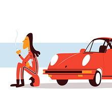 Porsche 911 classic. Traditional illustration, and Vector Illustration project by Pedro Meca - 02.25.2020