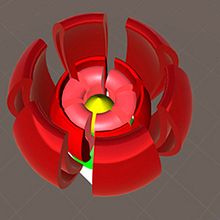 Modelado de una Flor. Un proyecto de 3D, Animación, Animación 3D, Diseño, Diseño gráfico y Modelado 3D de Marco Antonio Gómez Ramírez - 20.11.2019