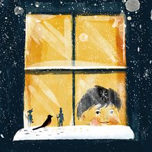 La navidad de un niño en Gales . Ilustração tradicional projeto de Ina Hristova - 26.02.2020