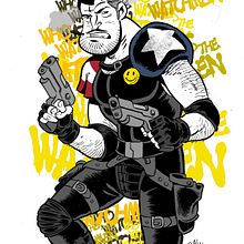 El Comediante (Watchmen). Creativit, Drawing, Traditional illustration, and Digital Illustration project by Alberto Peral Alcón - 02.28.2020