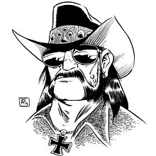 Lemmy Kilmister. Sketching, Drawing, and Traditional illustration project by Alberto Peral Alcón - 02.28.2020