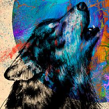 Wolf. Projekt z dziedziny Ilustracja c, frowa, Trad, c i jna ilustracja użytkownika Jafet Botton Arbañil - 28.02.2020