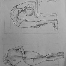 Bocetos rápidos de cuerpos. Pencil Drawing project by Ale Ubieta - 03.02.2020