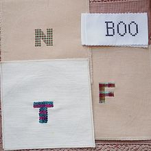 Mi Proyecto del curso: Letras bordadas: el hilo como herramienta gráfica. Un projet de Design textile, Broderie , et Lettering de Sandra Monroy Cota - 21.11.2024