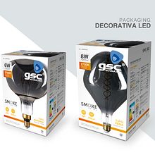 Packaging Bombilla Decorativa LED GSC. Un proyecto de Diseño gráfico y Packaging de Mary Marco - 03.03.2020