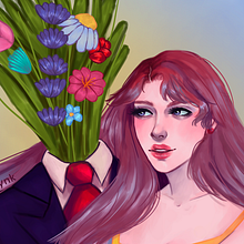 Bailando con la primavera. Un proyecto de Dibujo e Ilustración digital de Alicia Sandoval - 15.03.2019