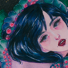 Un cuenco lleno de pensamientos retorcidos. Un progetto di Disegno, Disegno artistico, Illustrazione tradizionale, Pittura ad acquerello e Pittura acrilica di Alicia Sandoval - 15.03.2019