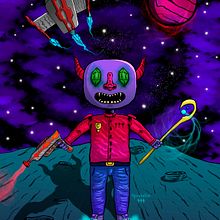 Spacetrip Vans. Een project van Traditionele illustratie y Digitale illustratie van Arturo Miranda - 01.05.2020
