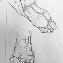 Pies . Pencil Drawing, Artistic Drawing, Portrait Drawing, and Realistic Drawing project by Ale Ubieta - 03.05.2020