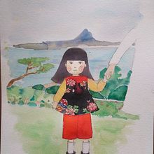 My project in Watercolor Illustration with Japanese Influence course. Watercolor Painting project by Mami Houlton - 03.05.2020