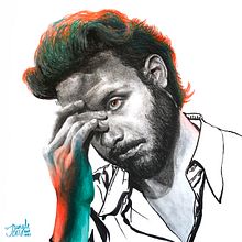 Father John Misty. Drawing, Pencil Drawing, Artistic Drawing, Portrait Drawing, and Realistic Drawing project by Tañedo - 03.04.2020