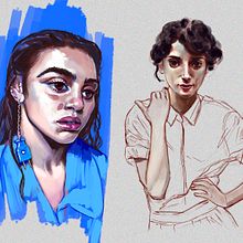 Studies . Drawing, Artistic Drawing, Portrait Drawing, Realistic Drawing, Traditional illustration, and Digital Illustration project by Gaspar Satorres Gil - 03.09.2020