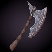 Viking ax. 3D, 3D Design, Accessor, and Design project by Eduardo Diaz - 03.09.2020