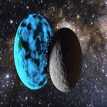 Planetary collision. Un progetto di 3D, Animazione 3D e Progettazione 3D di Eduardo Diaz - 09.03.2020