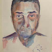 MON FRÈRE le hice un dibujo en lápiz tan malo que me prometi hacerle algo mas presentable en acuarela.. Un progetto di Pittura ad acquerello di dsimon1 - 11.03.2020