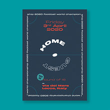 FOOTBALL MATCH POSTER | My project in Animation for Typographic Compositions course. Animation, T, and pograph project by Marco Cino - 03.13.2020