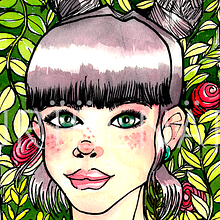 Retratos ilustrados con acuarelas y tinta china. Character Design, Traditional illustration, and Botanical Illustration project by Uriel Navarro Fernández - 03.15.2020